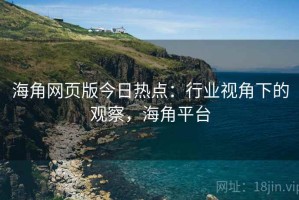 海角网页版今日热点：行业视角下的观察，海角平台