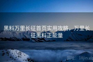 黑料万里长征首页实用攻略，万里长征黑料正能量