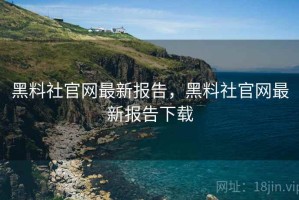 黑料社官网最新报告，黑料社官网最新报告下载