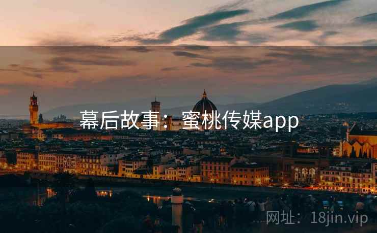 幕后故事：蜜桃传媒app
