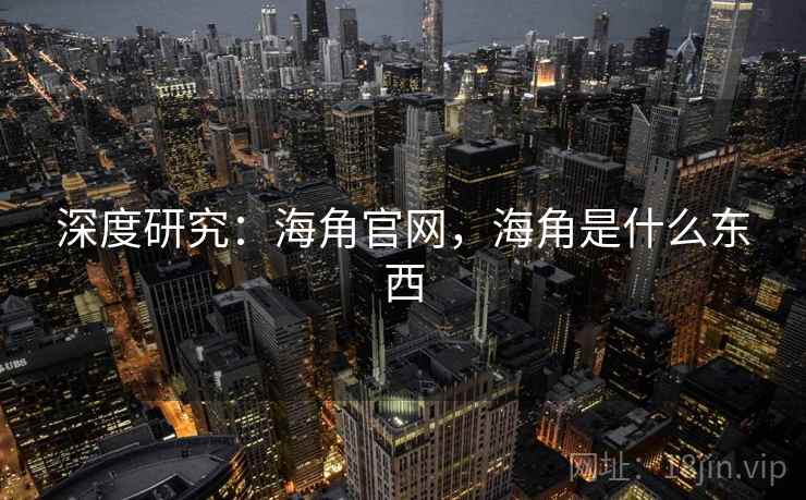 深度研究：海角官网，海角是什么东西