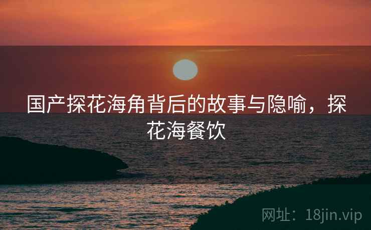 国产探花海角背后的故事与隐喻，探花海餐饮