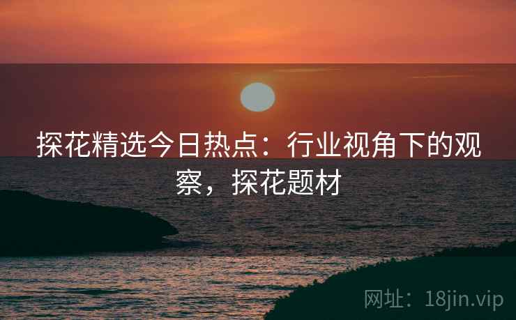探花精选今日热点：行业视角下的观察，探花题材