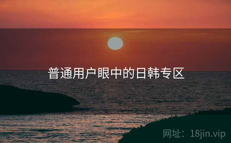 普通用户眼中的日韩专区