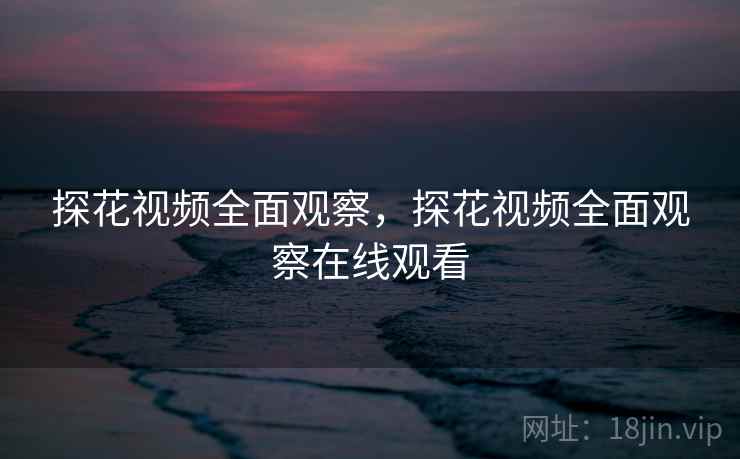 探花视频全面观察，探花视频全面观察在线观看