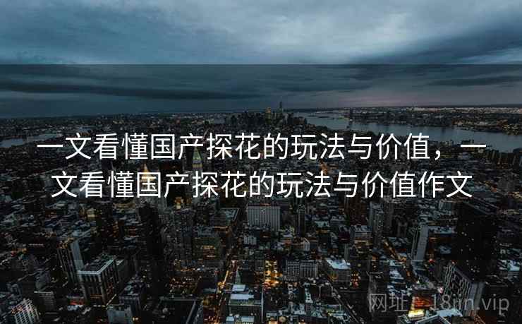 一文看懂国产探花的玩法与价值，一文看懂国产探花的玩法与价值作文