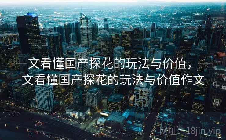 一文看懂国产探花的玩法与价值，一文看懂国产探花的玩法与价值作文