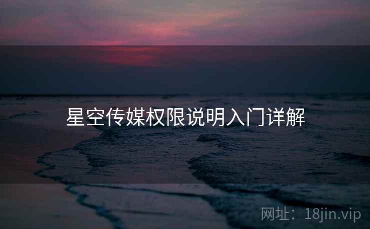 星空传媒权限说明入门详解